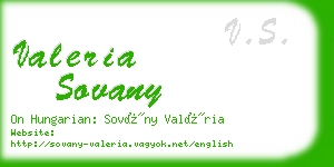 valeria sovany business card